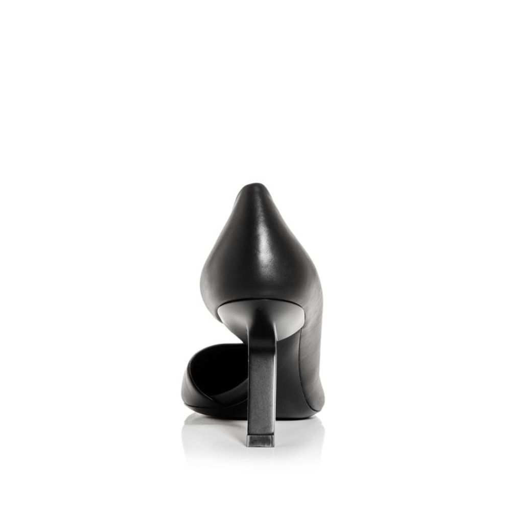 BALENCIAGA Womens Black Angled Heel D'orsay Silhouette Void Stiletto Pumps 38.5 - Picture 2 of 4